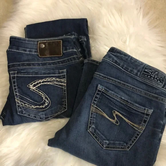 Silver jeans Aiko size 27/33 and sober Tuesday 28/33 - Picture 1 of 8